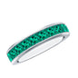 Princess Cut Lab Created Emerald Half Eternity Band