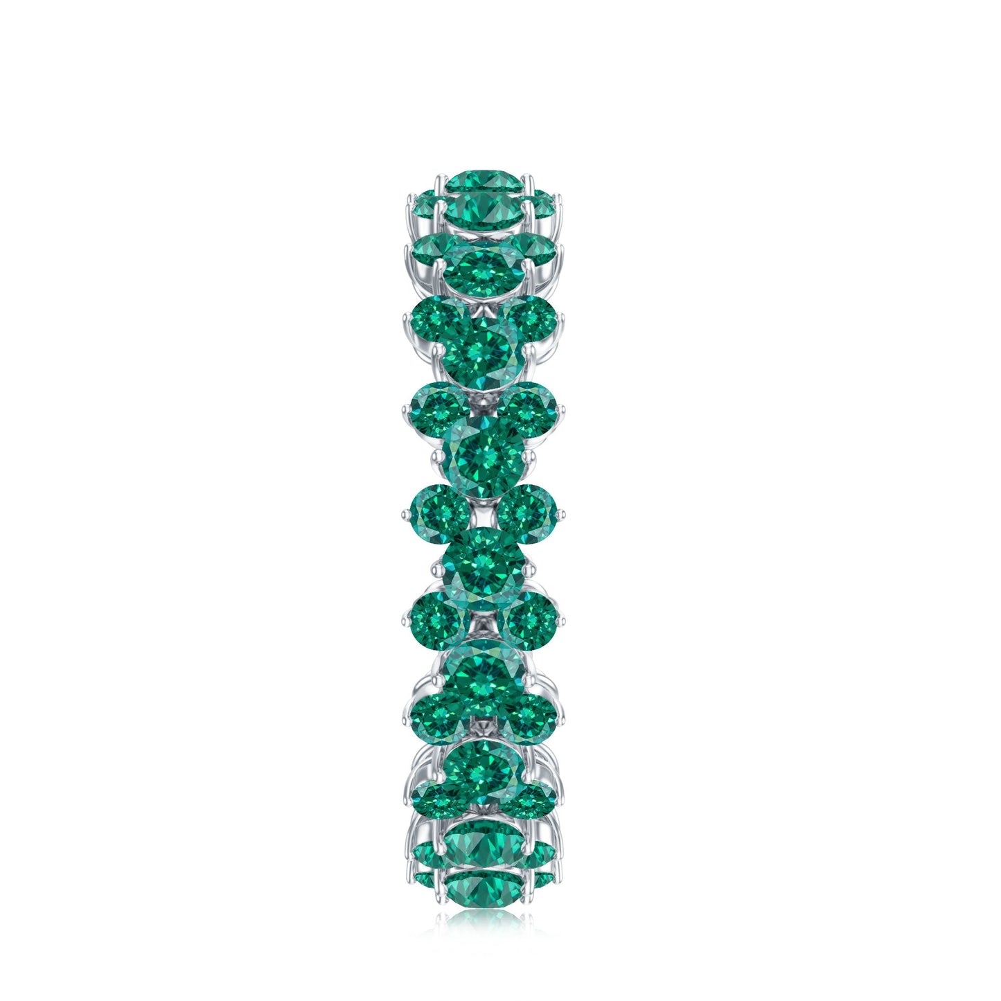 Certified Lab Grown Emerald Eternity Anniversary Band