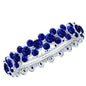 Certified Lab Grown Blue Sapphire Eternity Band Ring for Women
