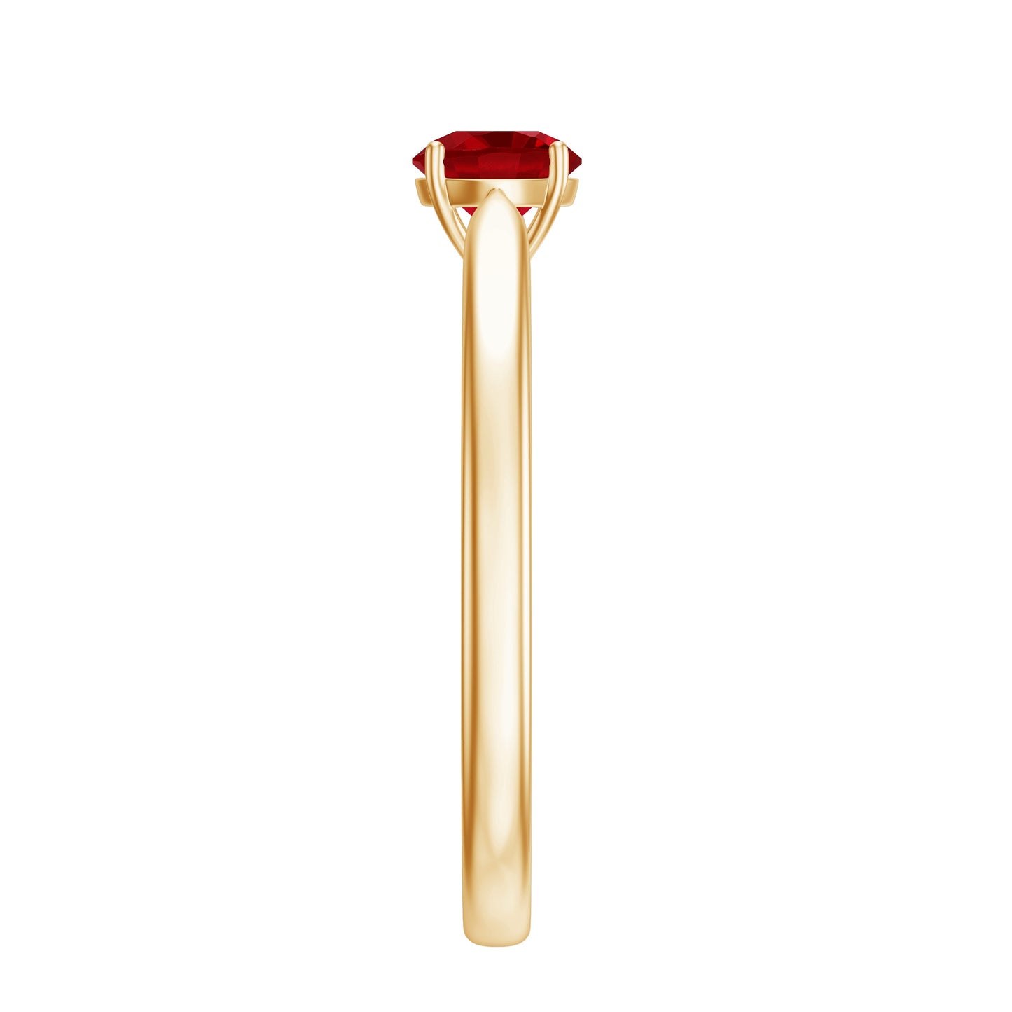 Solitaire Lab Made Ruby Promise Ring with Certificate