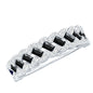 Certified Lab Grown Black and White Diamond Half Eternity Band Ring for Anniversary