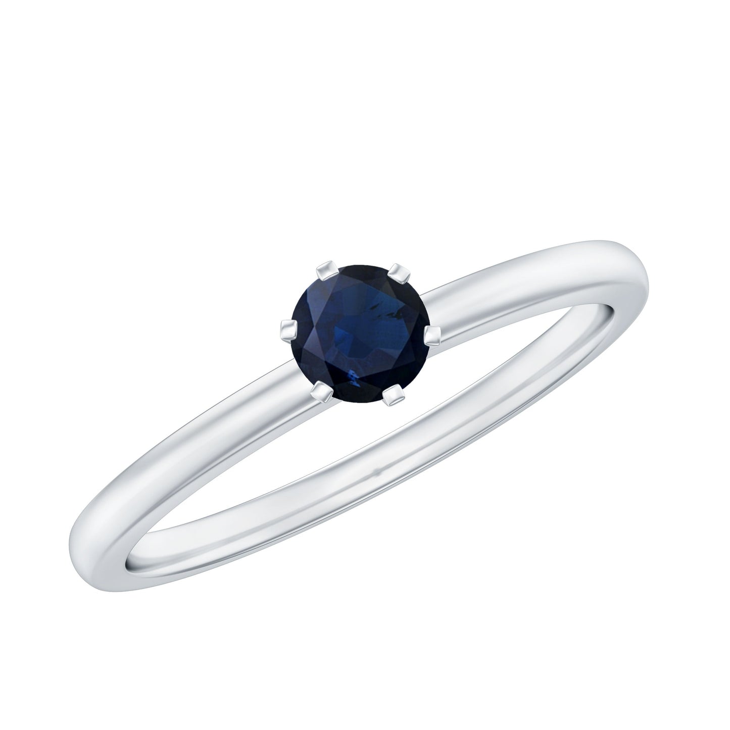Genuine Blue Sapphire September Birthstone Ring for Women