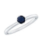 Genuine Blue Sapphire September Birthstone Ring for Women
