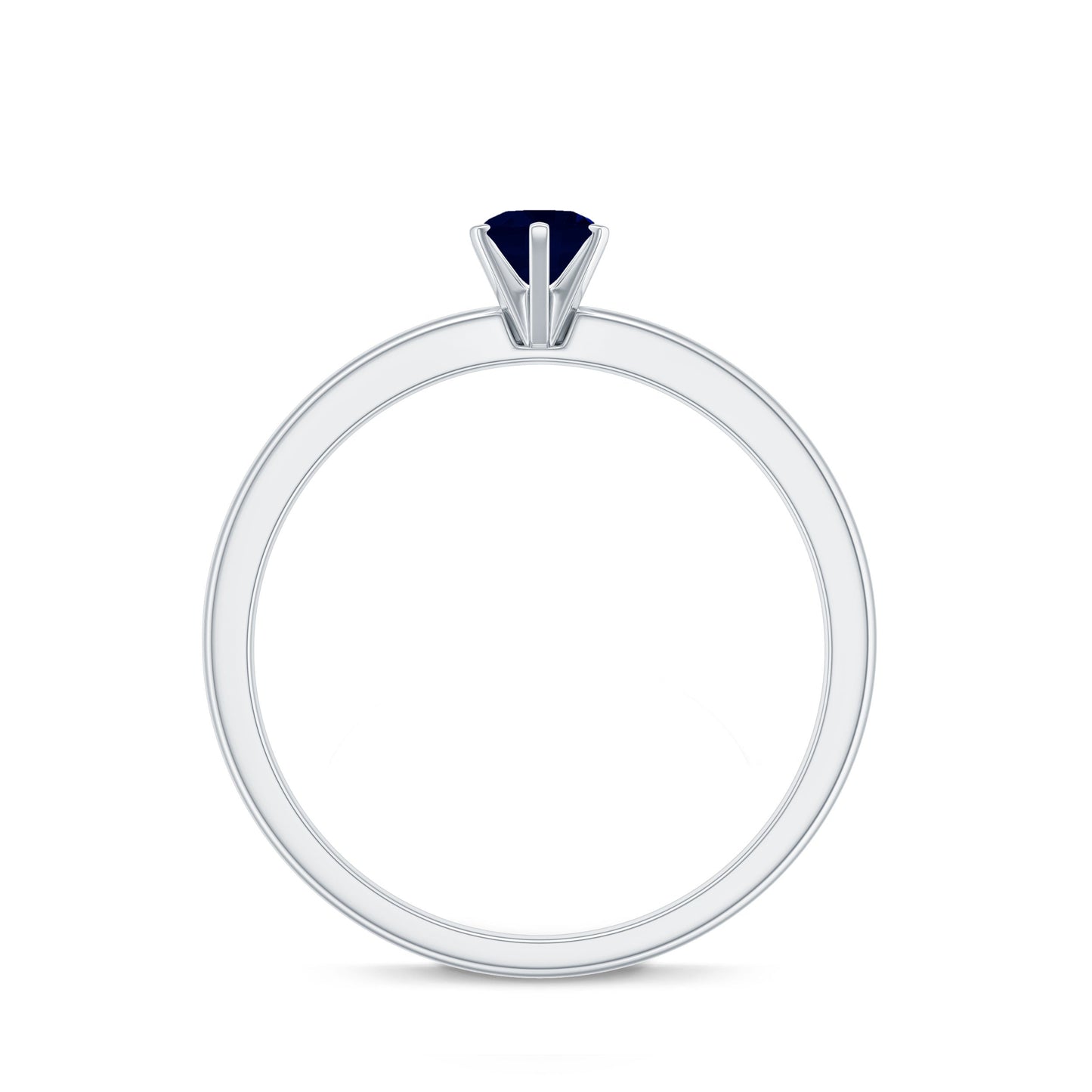 Genuine Blue Sapphire September Birthstone Ring for Women