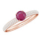 Natural Ruby Diamond Engagement Ring for Women
