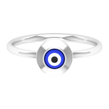 Enamel Evil Eye Promise Ring for Women