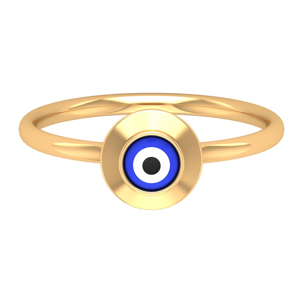 Enamel Evil Eye Promise Ring for Women