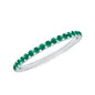 Certified Lab Grown Emerald Stackable Eternity Ring for Women