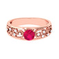 Natural 0.6 Carat Ruby Vintage Looking Engagement Ring with Diamond