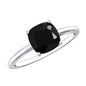 Certified 2.8 Carat Lab Grown Black Diamond Cushion Cut Engagement Ring