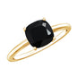 Certified 2.8 Carat Lab Grown Black Diamond Cushion Cut Engagement Ring