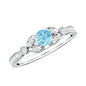 Natural Aquamarine Diamond Engagement Ring With Certificate