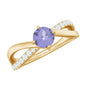 Certified Tanzanite Infinity Proposal Ring with Diamond