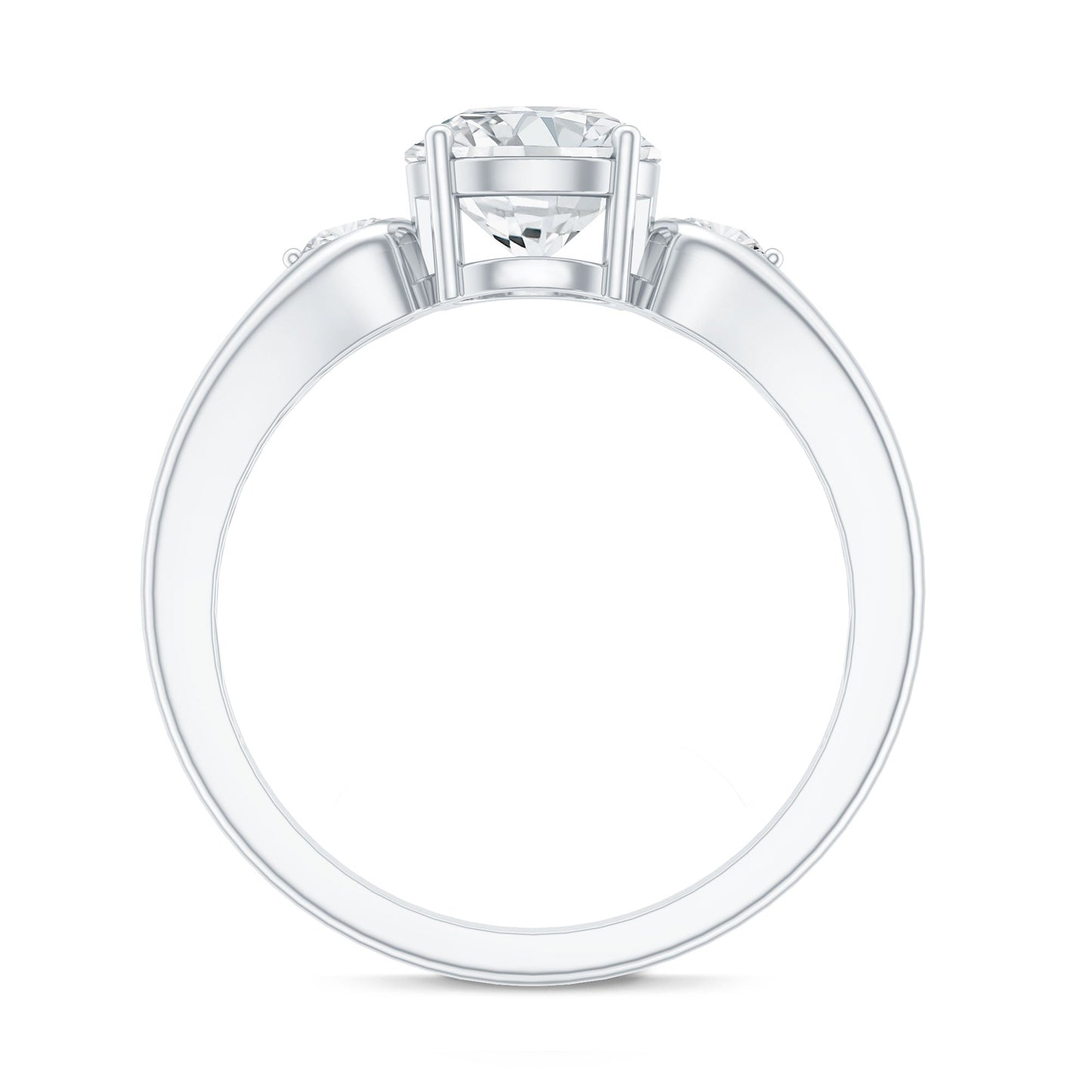 Certified 1.3 Carat Moissanite Promise Engagement Ring