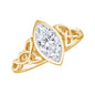 Moissanite 1 Carat Marquise Cut Engagement Ring in Bezel Setting