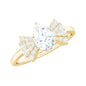 Pear Shaped Moissanite Designer Engagement Ring