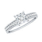 Moissanite Solitaire Engagement Ring with Princess Cut