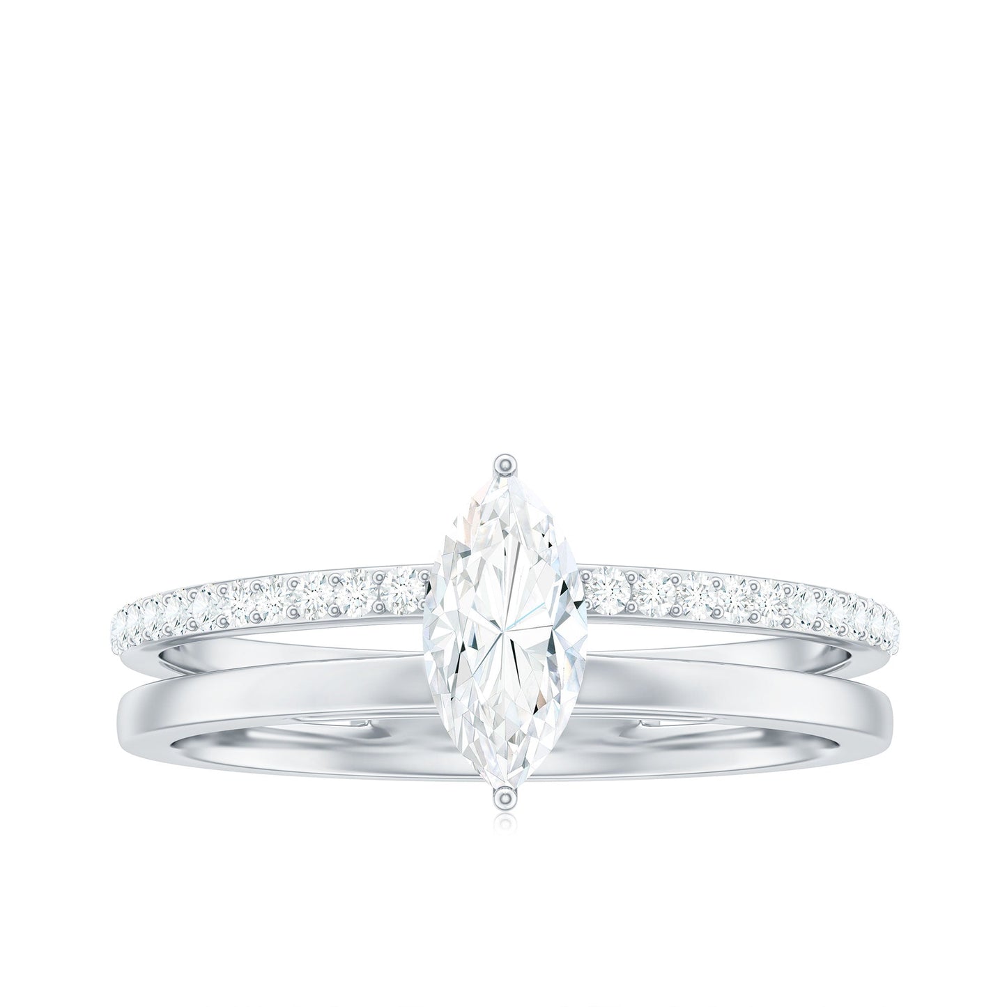 Marquise Cut Moissanite Classic Solitaire Ring