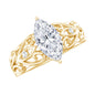 Marquise Moissanite Engagement Ring With Certificate