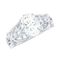 1.2 Carat Oval Cut Vintage Inspired Moissanite Filigree Engagement Ring