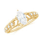 Art Deco Looking Moissanite Marquise Engagement Ring