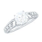 1.7 Carat Cushion Cut Certified Moissanite Solitaire Engagement Ring