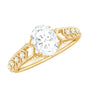 1.2 Carat Oval Cut Moissanite Solitaire Engagement Ring