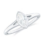 Bezel Set Moissanite Marquise Engagement Ring in Split Shank