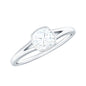 1.7 Carat Cushion Cut Moissanite Solitaire Split Shank Ring