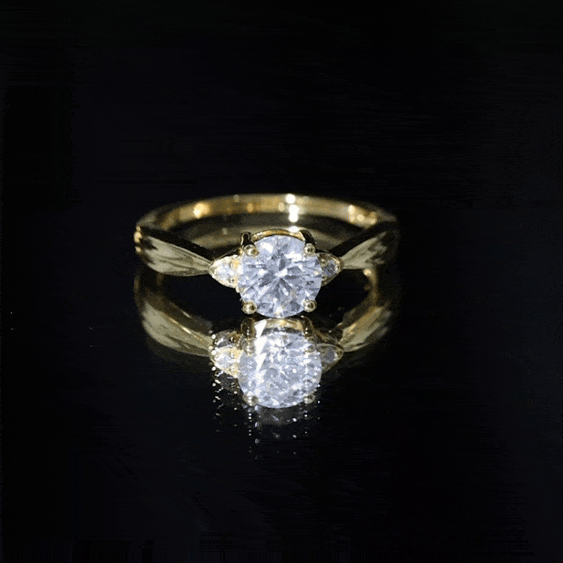 Round Moissanite Solitaire Engagement Ring for Her