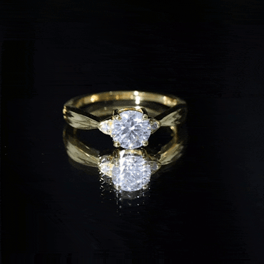 Round Moissanite Solitaire Engagement Ring for Her