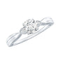 Round Moissanite Solitaire Engagement Ring for Her