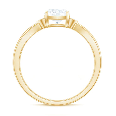 Brilliant Cut 1.7 Carat Moissanite Cushion Engagement Ring