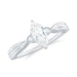 Marquise Cut Moissanite Solitaire Ring