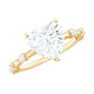 2 Carat Heart Shaped Moissanite Engagement Ring for Women