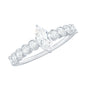 0.7 Carat Marquise Cut Moissanite Solitaire Engagement Ring with Side Stones