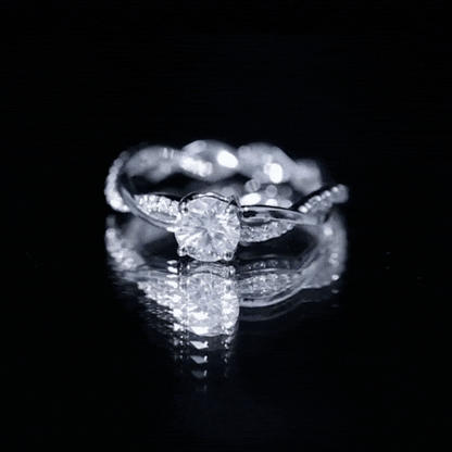 Round Cut Moissanite Braided Engagement Ring