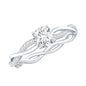 Round Cut Moissanite Braided Engagement Ring