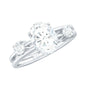 1.2 Carat Oval Cut Certified Moissanite Solitaire Engagement Ring