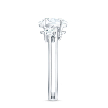 1.2 Carat Oval Cut Certified Moissanite Solitaire Engagement Ring