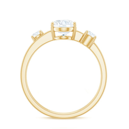 1.2 Carat Oval Cut Certified Moissanite Solitaire Engagement Ring