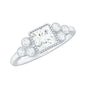 0.7 Carat Princess Cut Moissanite Classic Solitaire Engagement Ring
