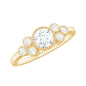 Moissanite Classic Engagement Ring with Beaded Details