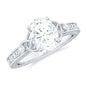 1.2 Carat Oval Cut Moissanite Celtic Engagement Ring with Engraving Details