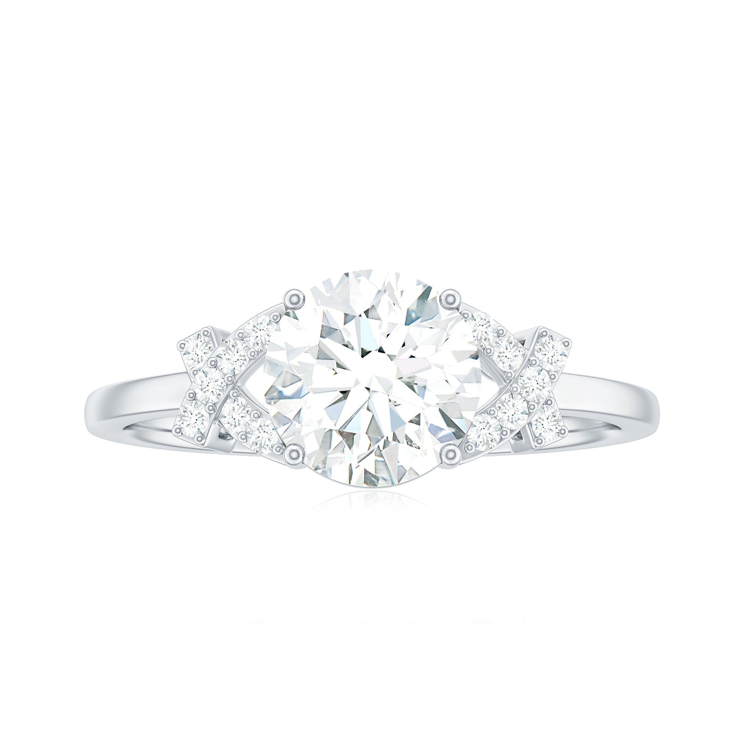 1.3 Carat Brilliant Cut Moissanite Solitaire Engagement Ring for Women