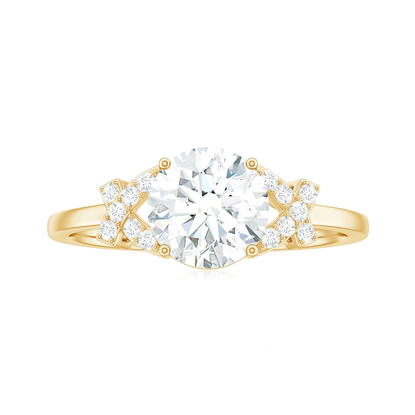 1.3 Carat Brilliant Cut Moissanite Solitaire Engagement Ring for Women