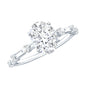 Certified 1 Carat Moissanite Oval Engagement Ring for Women
