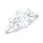 1.2 Carat Oval Cut Moissanite Designer Engagement Ring