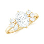 1.2 Carat Oval Cut Moissanite Designer Engagement Ring