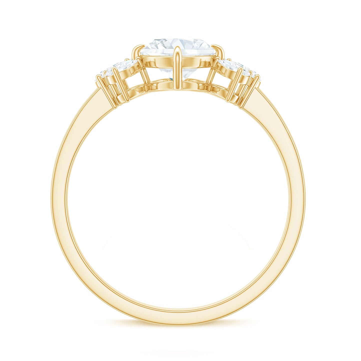 1.2 Carat Oval Cut Moissanite Designer Engagement Ring
